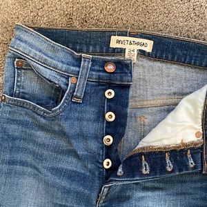 River & Thread Button down Flare Jean